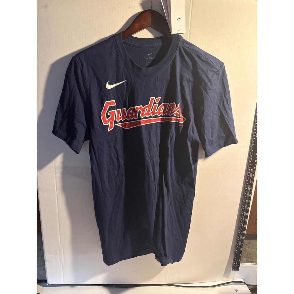 Nike Cleveland Guardians Jose Ramirez 11 MLB T-Shirt Mens Small Navy Blue New